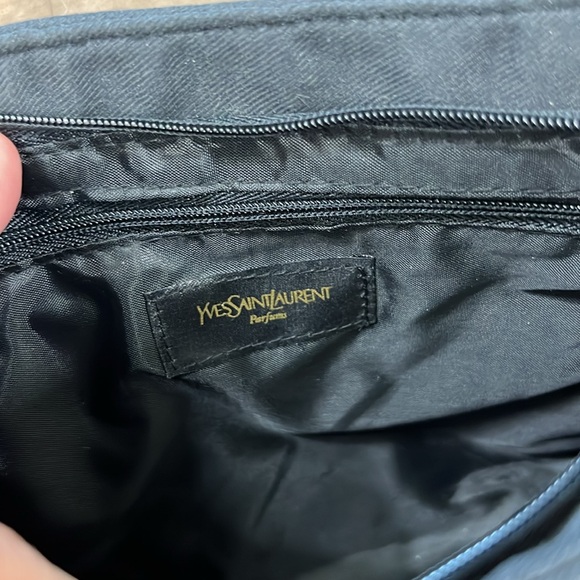 YSL Yves Saint Laurent Micro Logo Make Up Bag Clutch - Picture 3 of 5